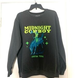 New Love For Humanity Couture Ultra Fleece Texas Midnight Cowboy Sweatshirt L
